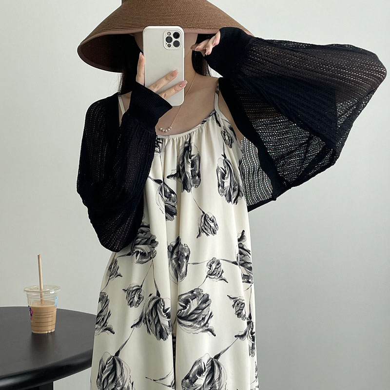 春夏鏤空冰絲防曬開襟衫女薄外套罩衫