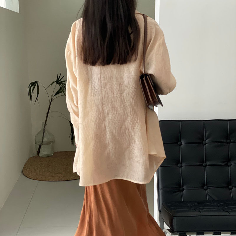 氛圍感微透飄逸寬鬆百搭顯瘦防曬襯衫
