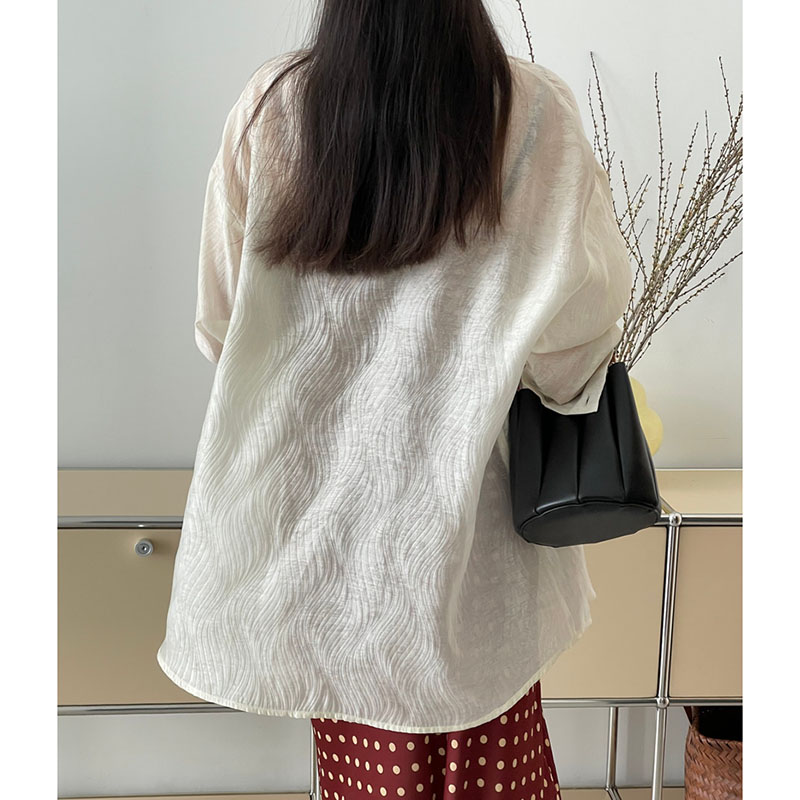 氛圍感微透飄逸寬鬆百搭顯瘦防曬襯衫