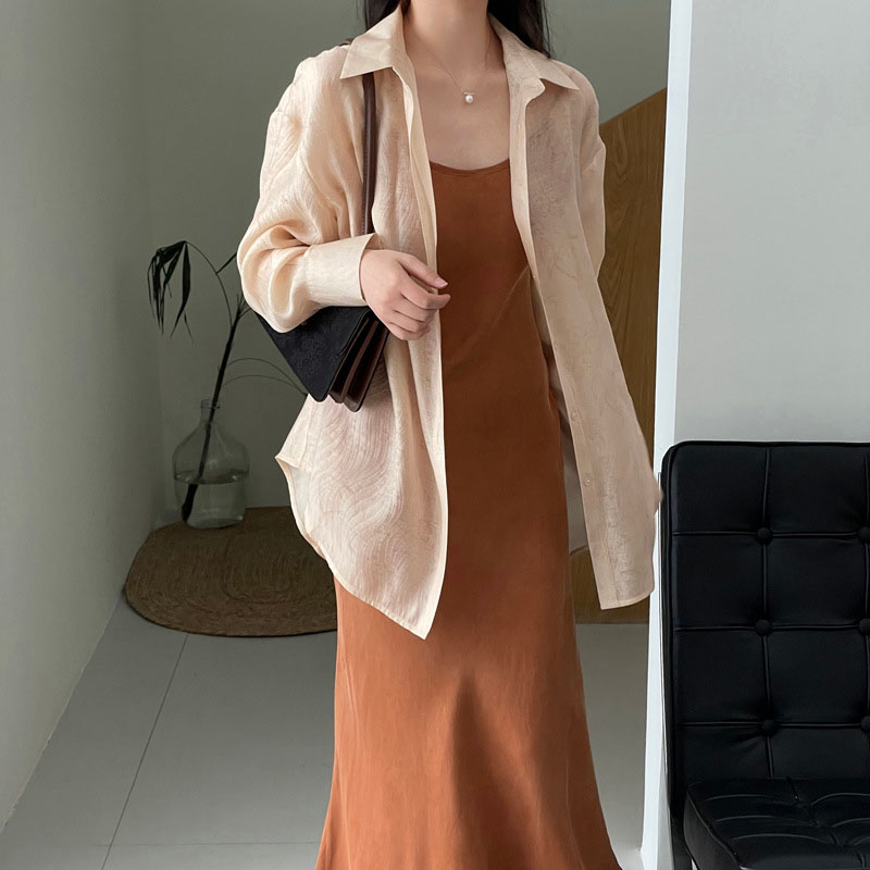 氛圍感微透飄逸寬鬆百搭顯瘦防曬襯衫