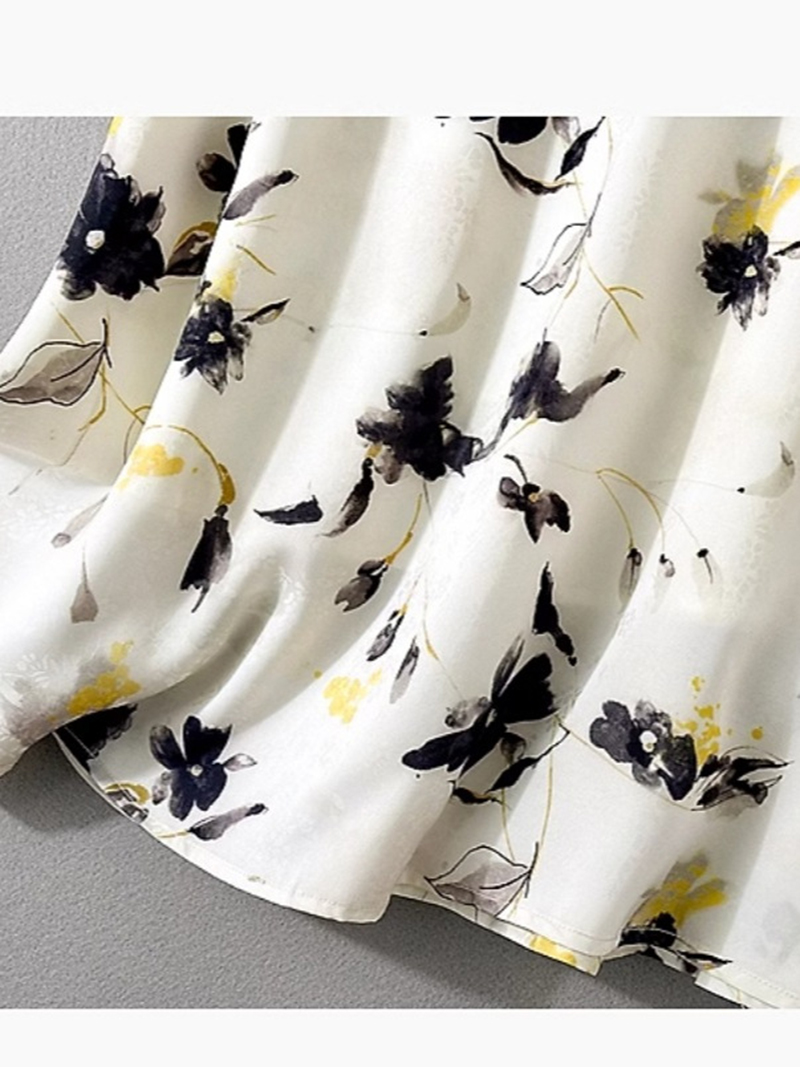 優雅氣質復古碎花半身裙