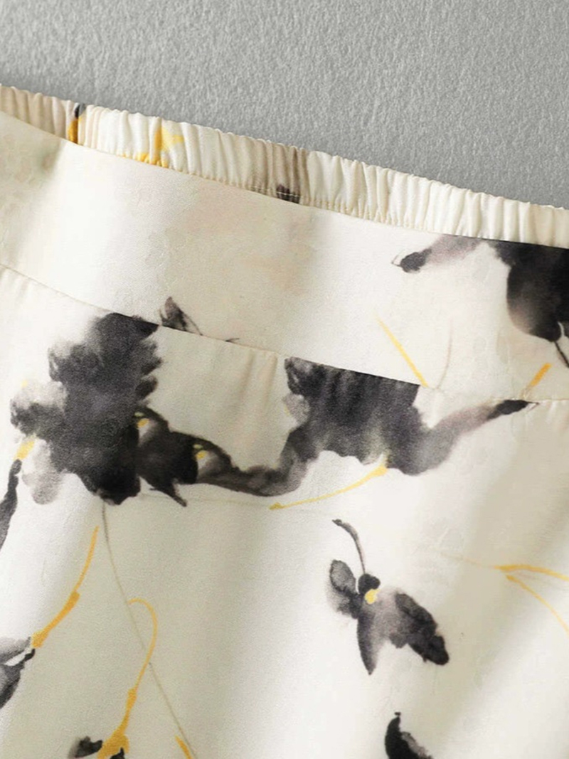 優雅氣質復古碎花半身裙