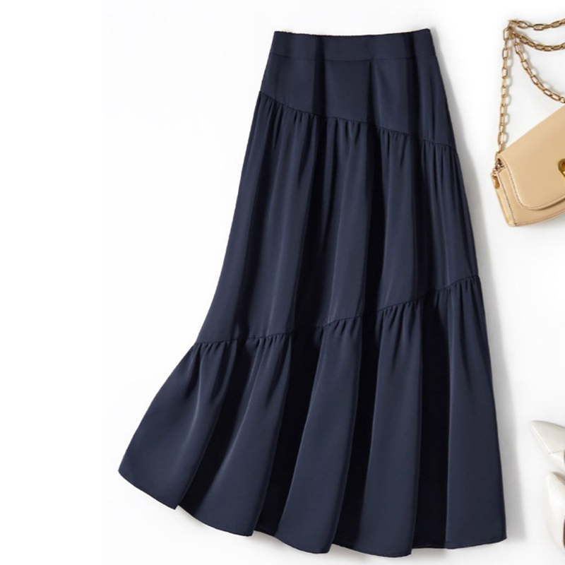 優雅氣質簡約舒適大擺傘裙