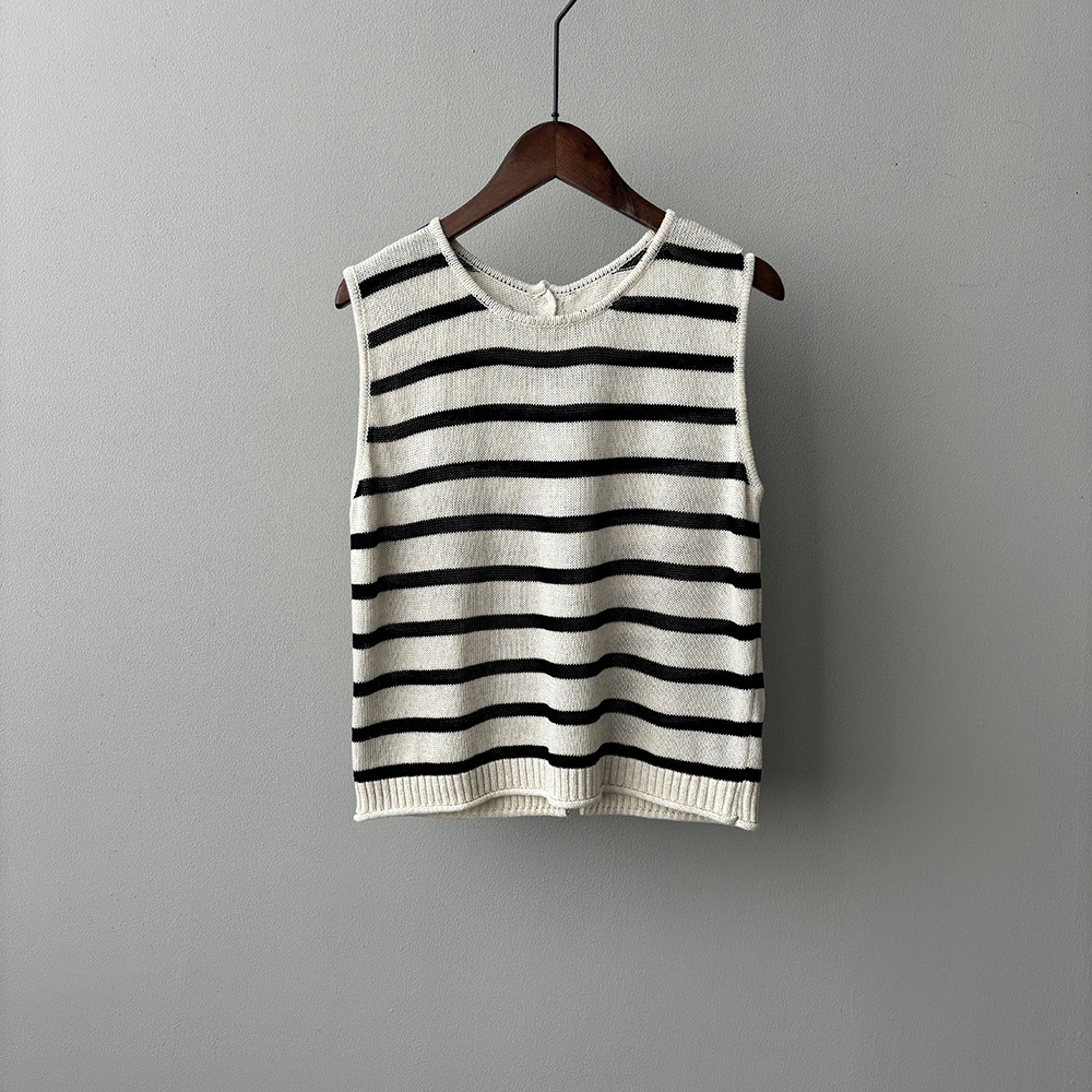 簡約亞麻寬鬆內搭針織背心（7色）