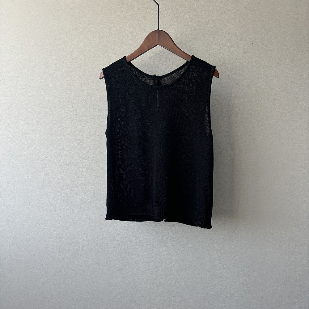 簡約亞麻寬鬆內搭針織背心（7色）