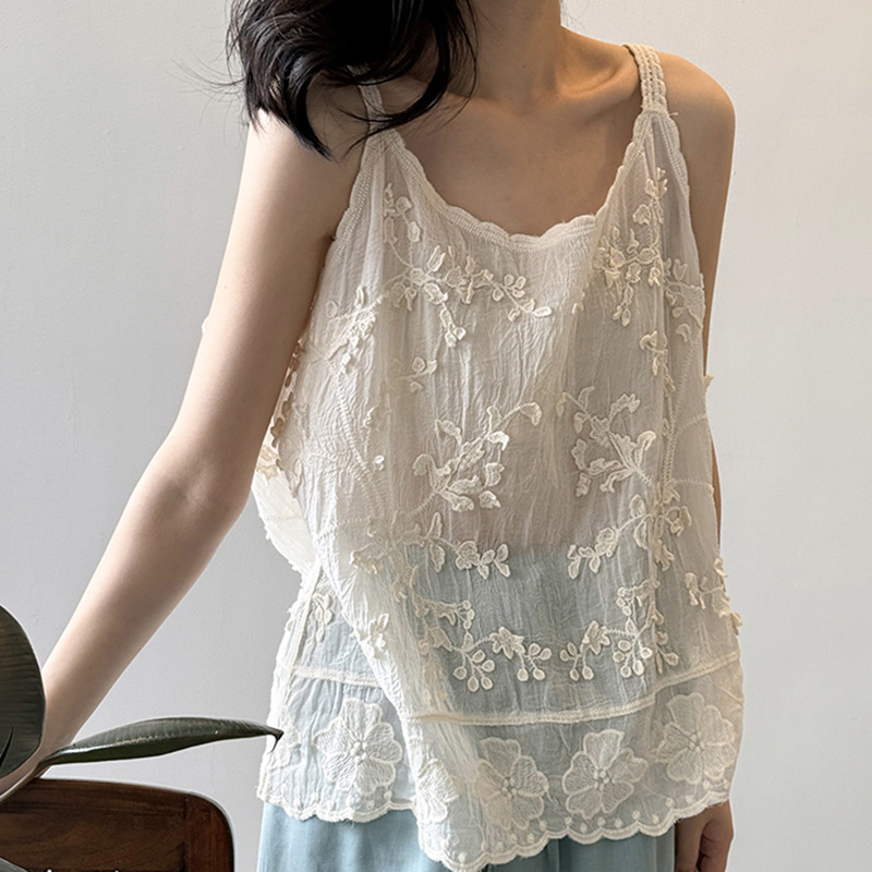 法式鏤空重工刺繡提花蕾絲吊帶