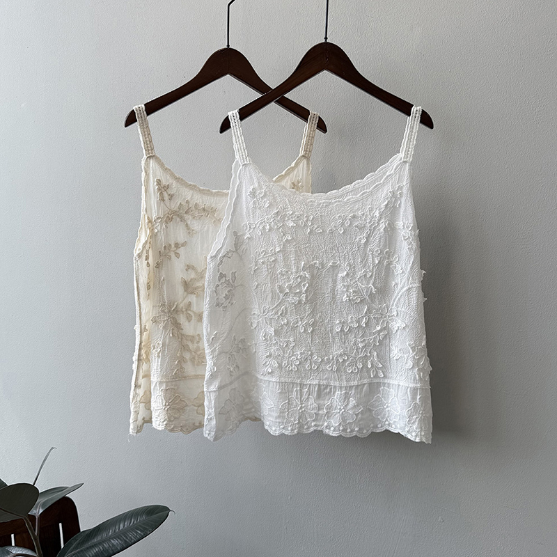 法式鏤空重工刺繡提花蕾絲吊帶