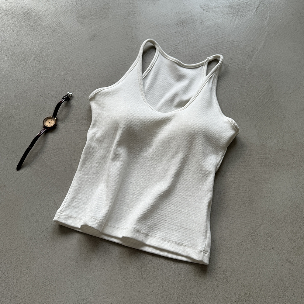 基礎百搭附胸墊內搭掛脖吊帶背心