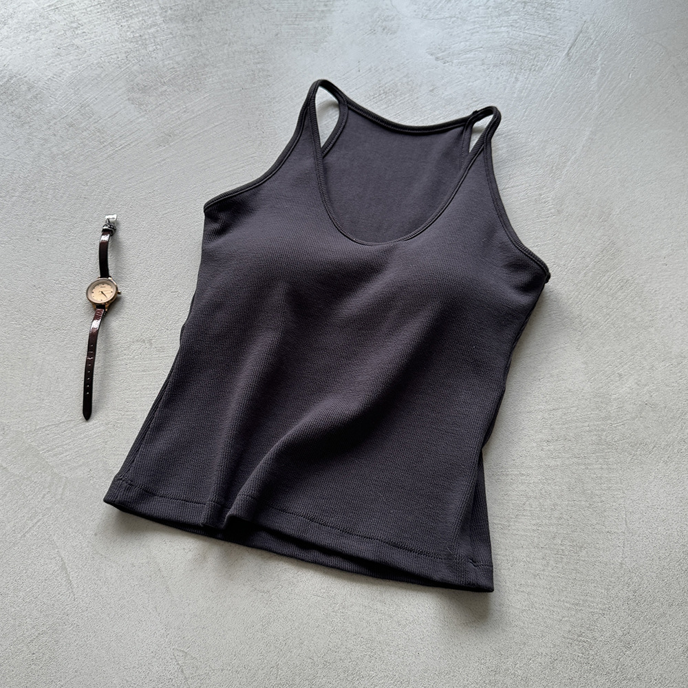 基礎百搭附胸墊內搭掛脖吊帶背心