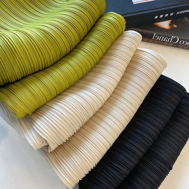 高腰垂感褶皺薄款九分寬褲