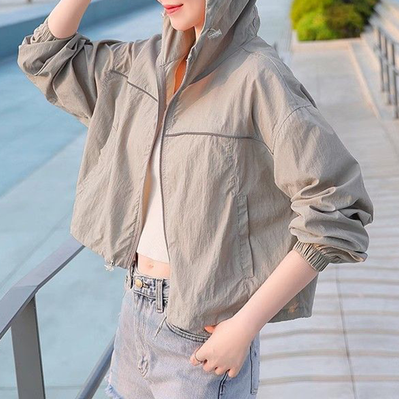 戶外防紫外線短版長袖防曬衣外套（3色）