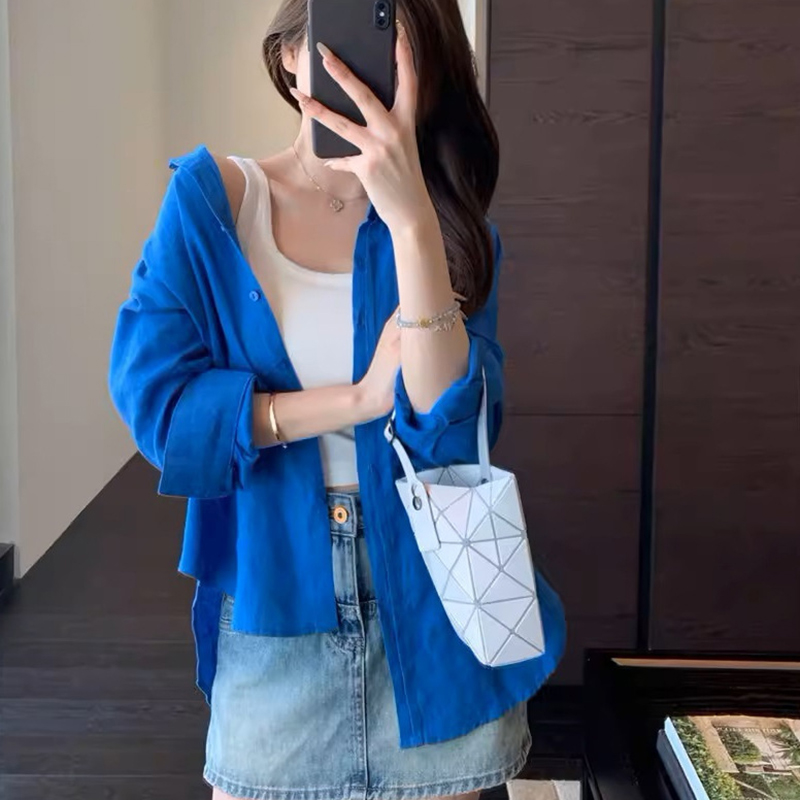 100%亞麻寬鬆透氣鬆弛輪廓休閒襯衫（4色）