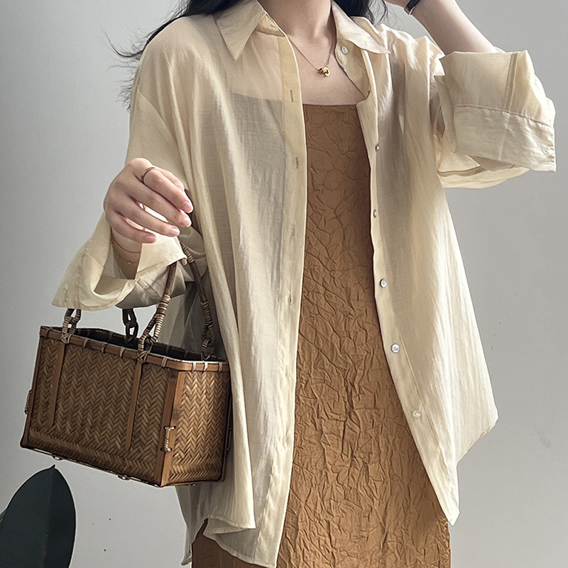 中式盤扣輕薄防曬襯衫(5色)