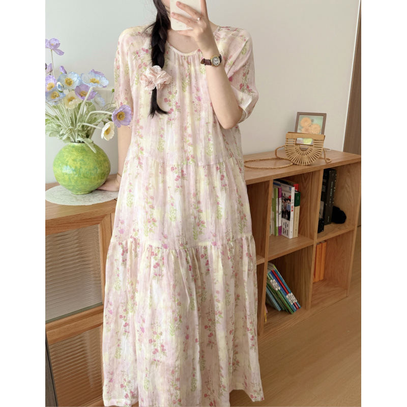 小清新碎花洋裝寬鬆顯瘦文藝森系洋裝