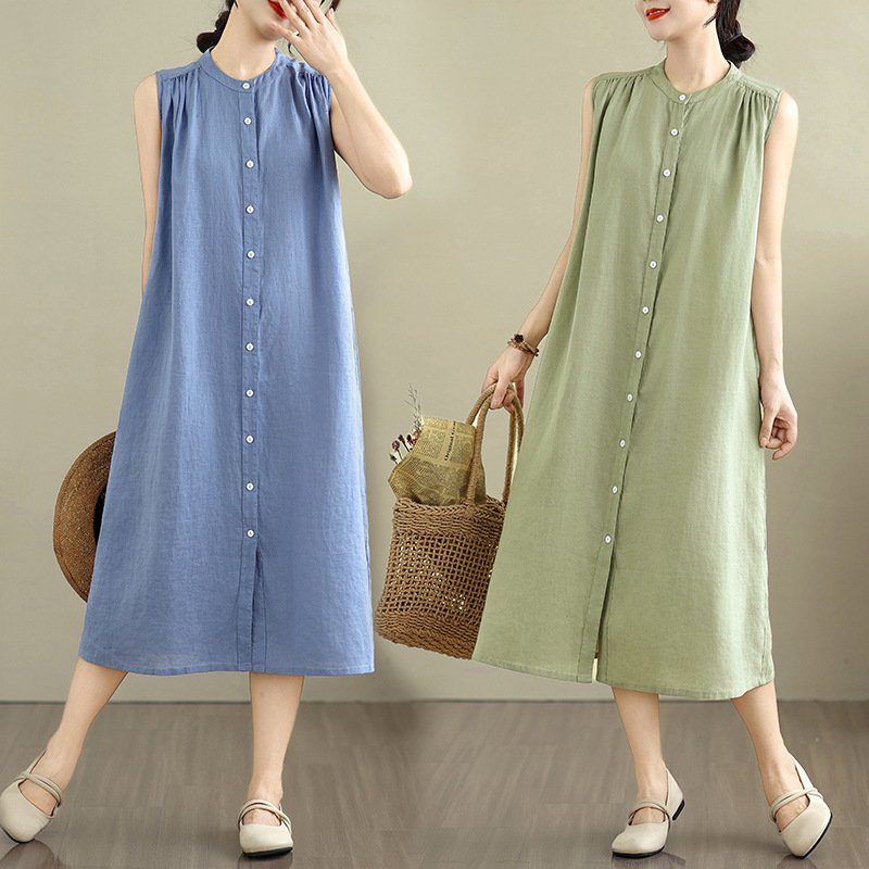 多皺褶設計藝術簡約襯衫洋裝(6色)