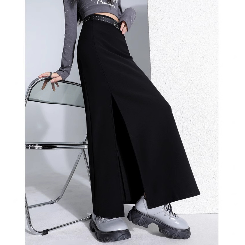 設計感開叉西裝包臀半身裙