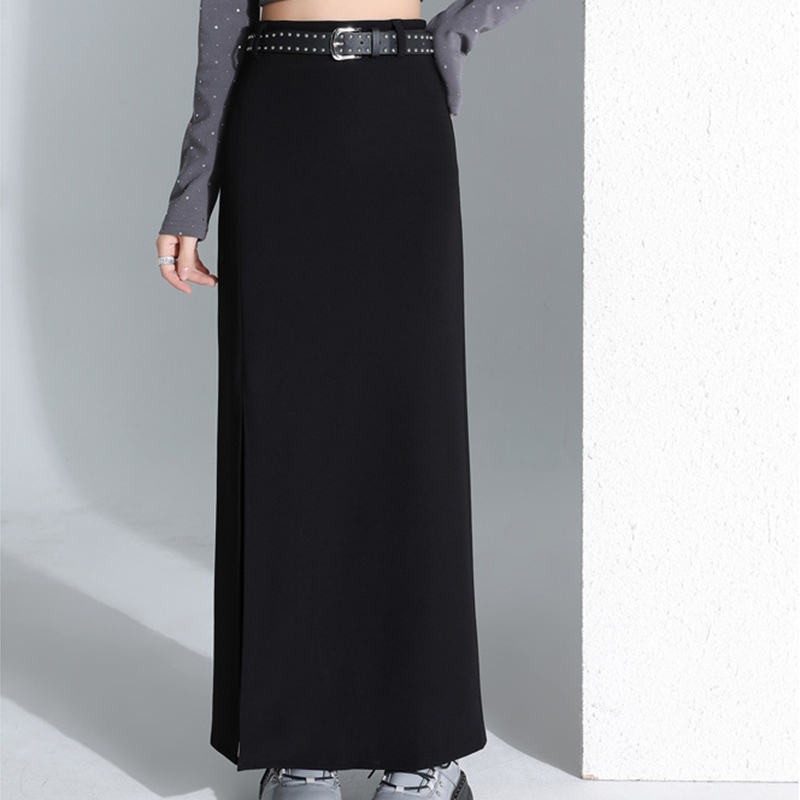 設計感開叉西裝包臀半身裙