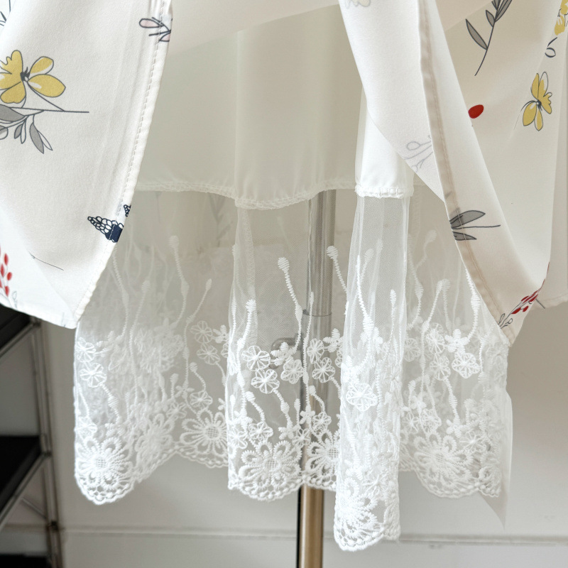 溫柔風寬鬆無袖碎花連身裙