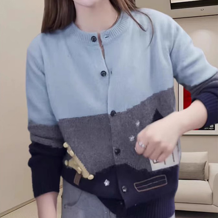 秋冬百搭顯瘦針織開襟衫