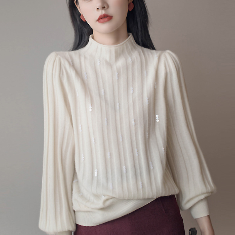 半高領針織衫氣質軟糯長袖打底上衣