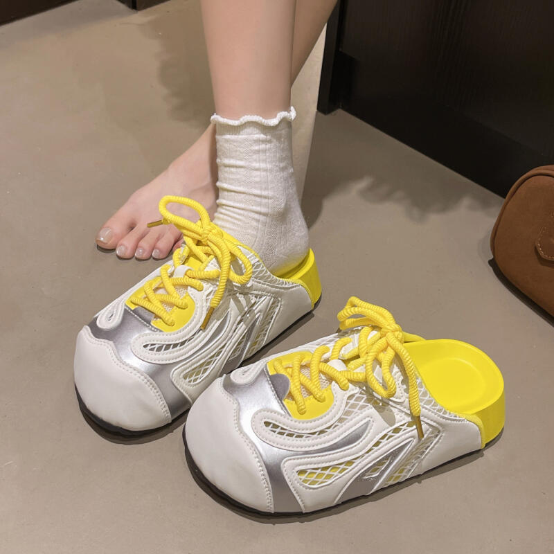 厚底增高一腳蹬半拖鞋（3色）