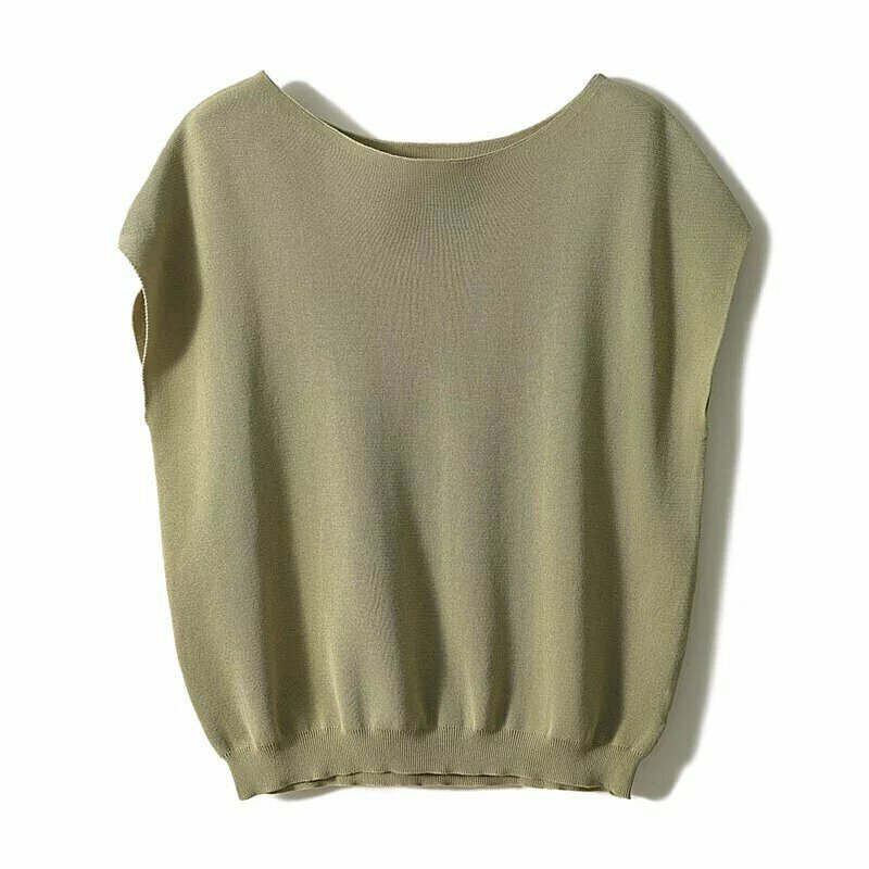 蝙蝠袖顯瘦針織短袖T恤