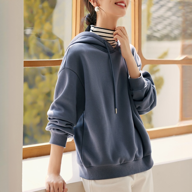 簡約時髦百搭休閒字母繡花衛衣