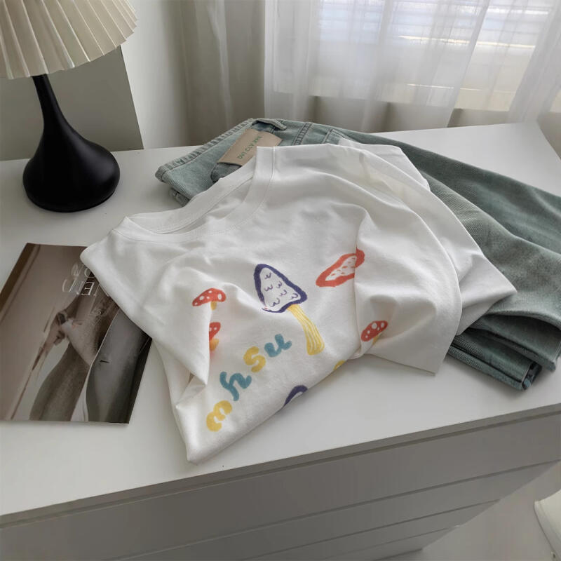 涼爽透氣天絲棉卡通印花防曬罩衫