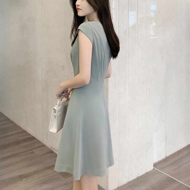 高級感優雅氣質收腰顯瘦連衣裙