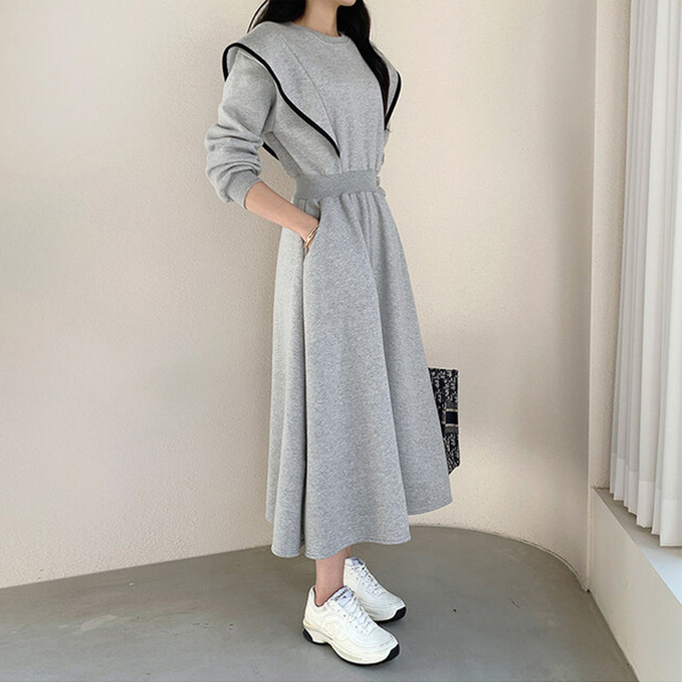 秋冬加絨收腰顯瘦運動裙