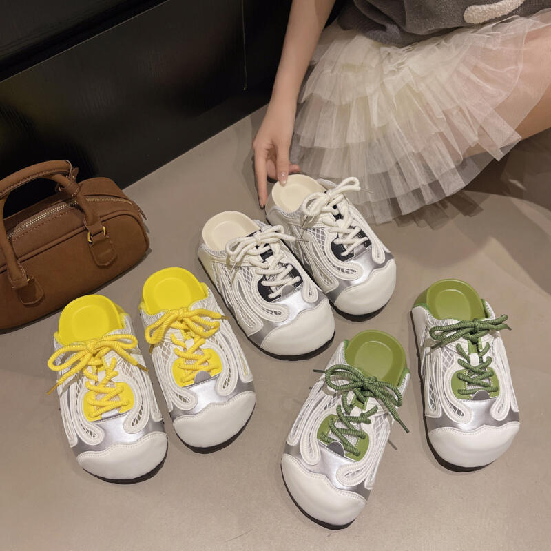 厚底增高一腳蹬半拖鞋（3色）