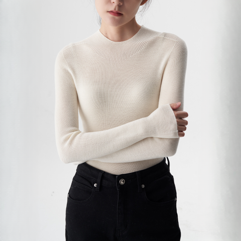 無縫一體半高領羊毛打底衫（11色）