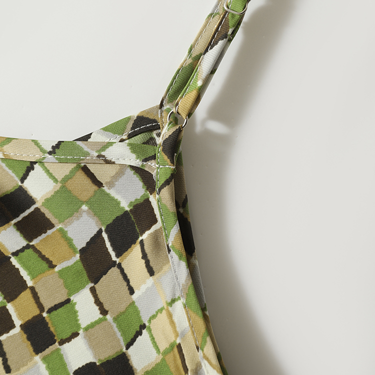 氛圍感印花吊帶內搭連身裙