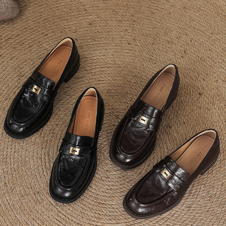 復古英倫風簡約樂福鞋