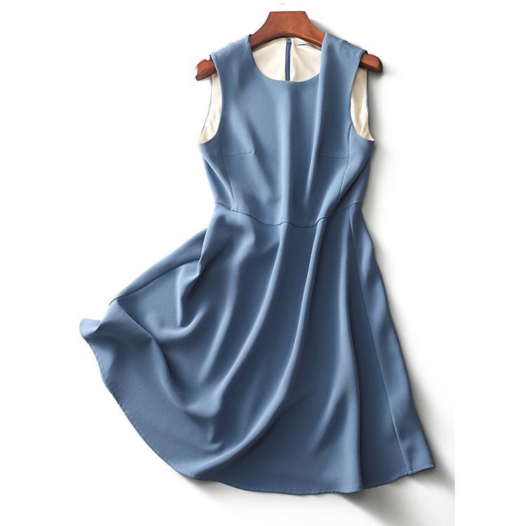 雪紡簡約氣質修身連衣裙