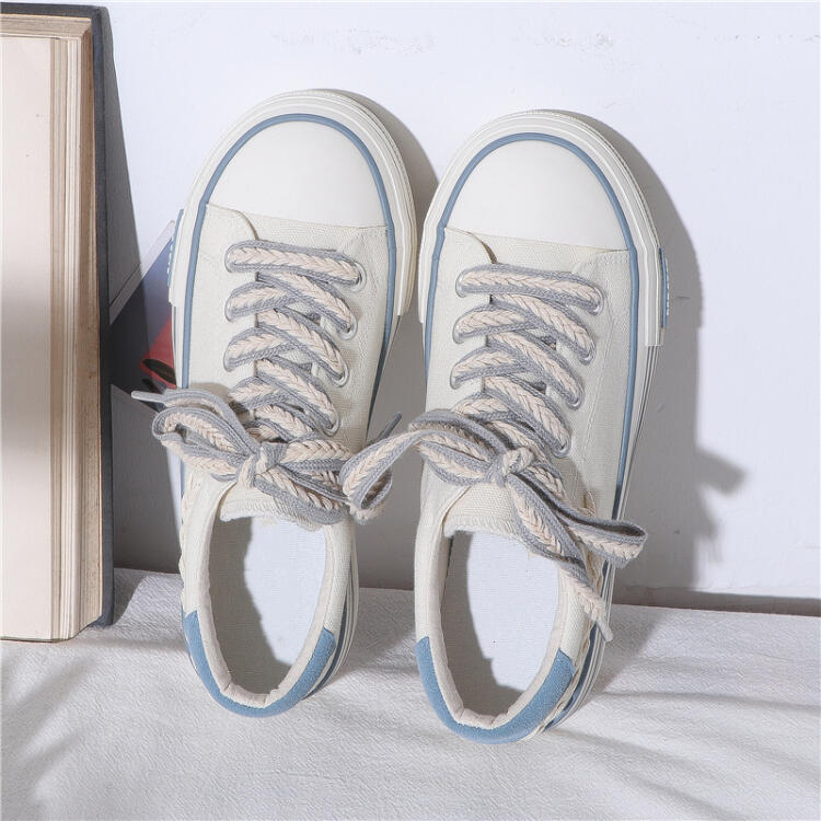 撞色休閒低幫減齡帆布鞋（2色）