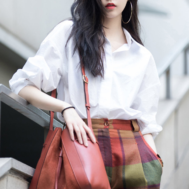 春秋韓版設計感小眾襯衫