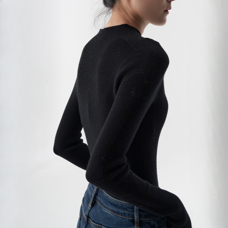 無縫一體半高領羊毛打底衫（11色）