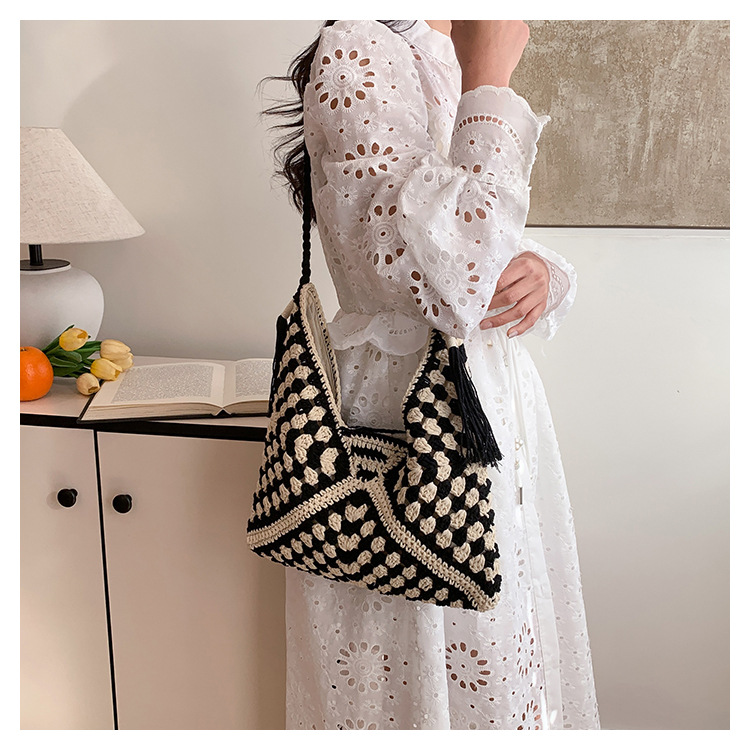 大容量時尚草編旅游度假沙灘包