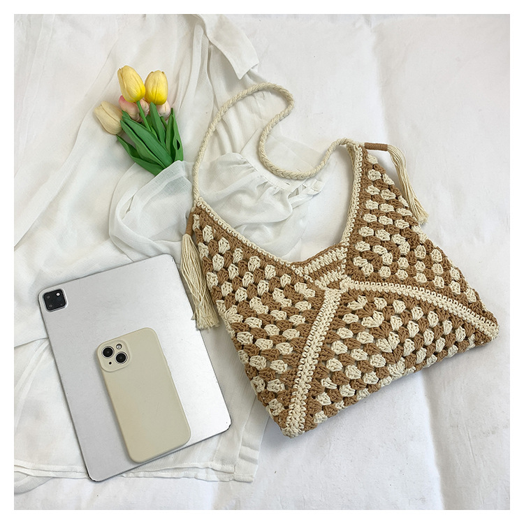 大容量時尚草編旅游度假沙灘包