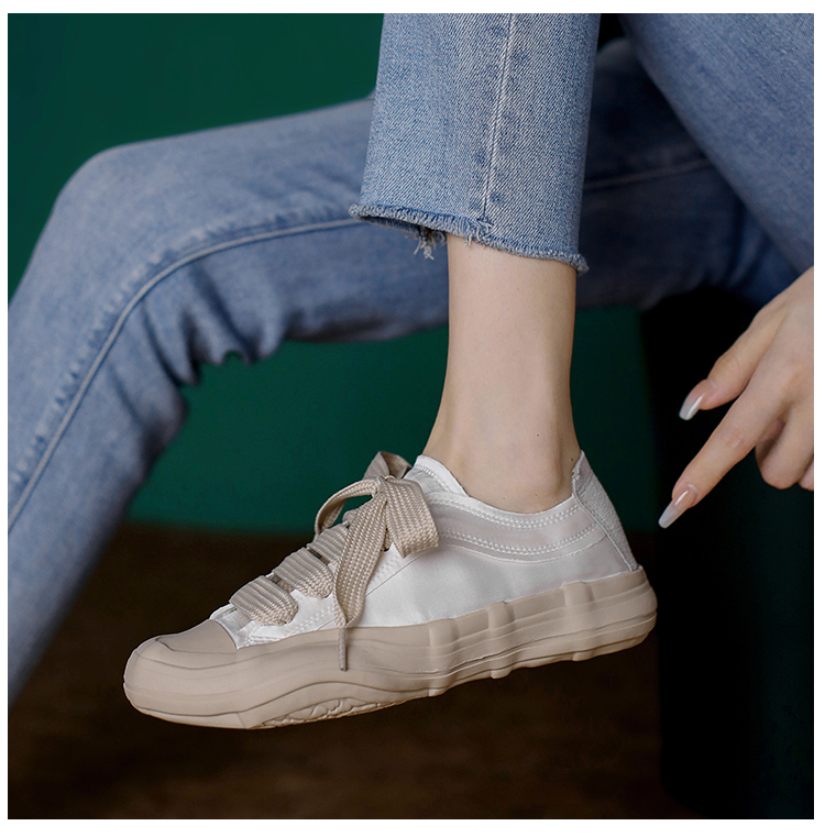 西班牙小眾綢緞休閒帆布鞋（3色）