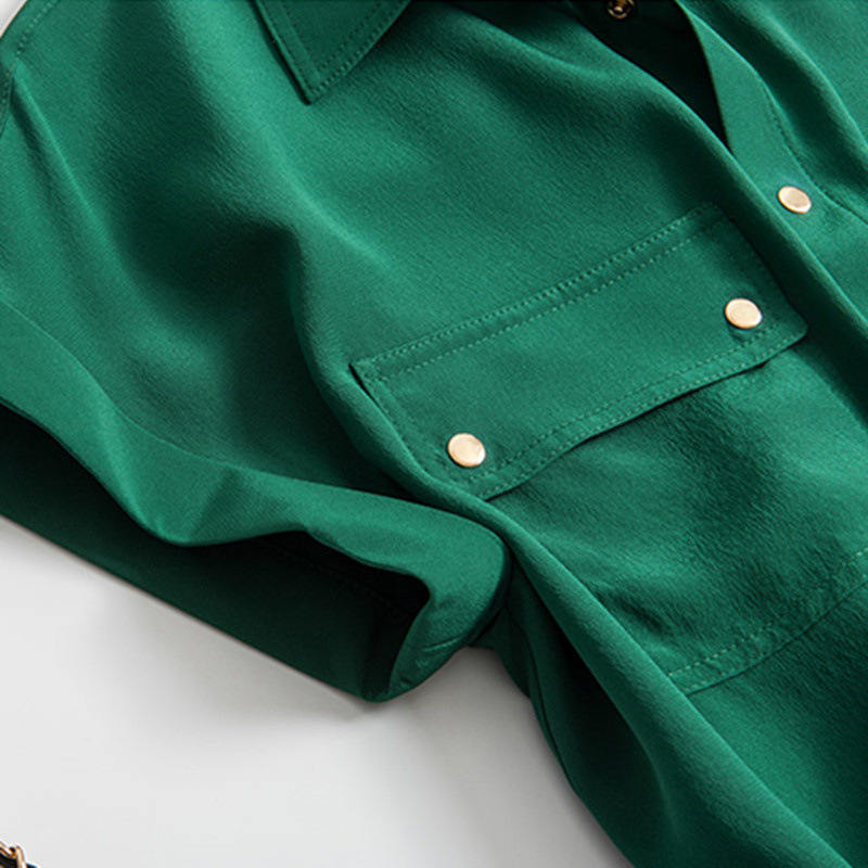 夏季職業通勤氣質桑蠶絲襯衫