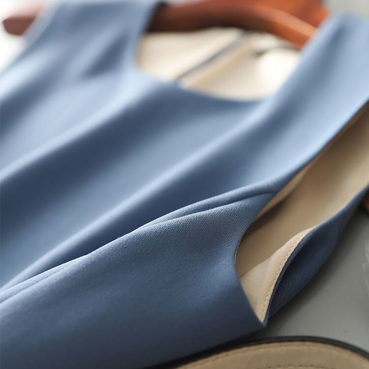 雪紡簡約氣質修身連衣裙