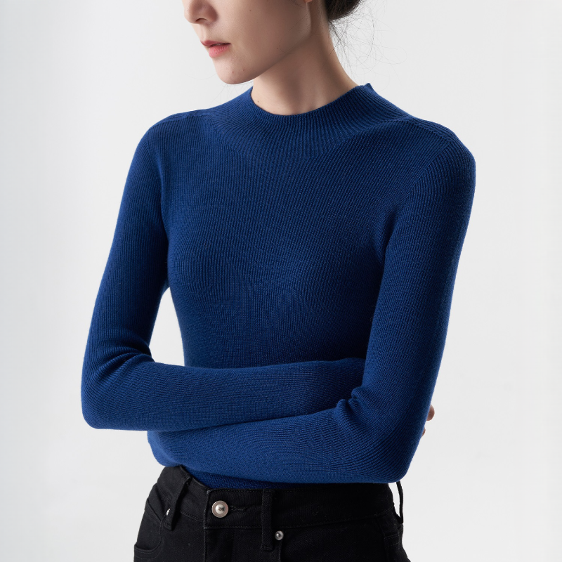 無縫一體半高領羊毛打底衫（11色）