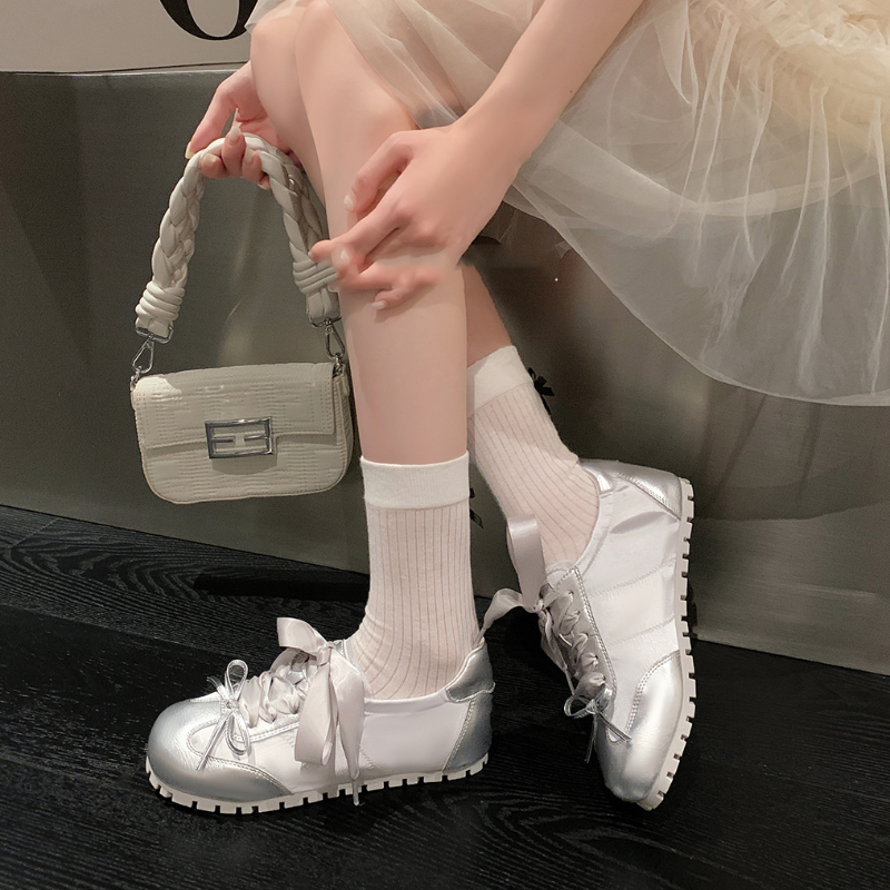 新中式芭蕾鞋平底蝴蝶結德訓鞋