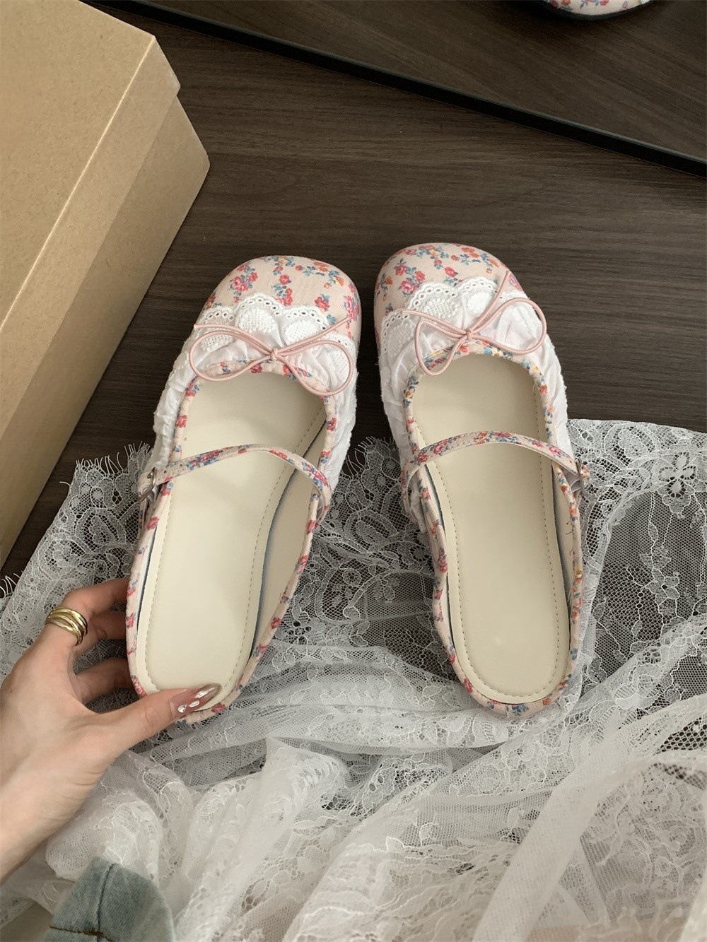 平底芭蕾風絲包頭半拖鞋(5色)