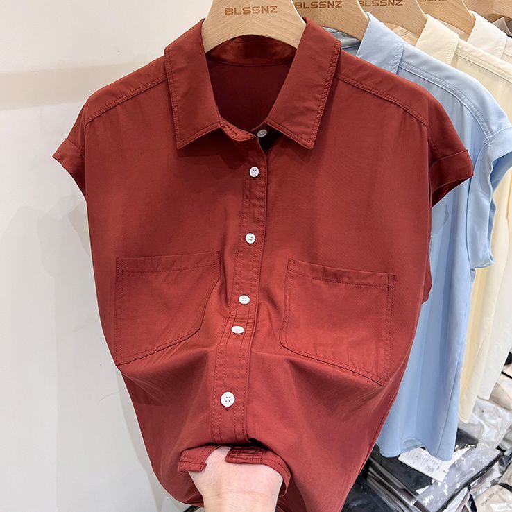 設計感小眾寬鬆顯瘦短袖襯衫
