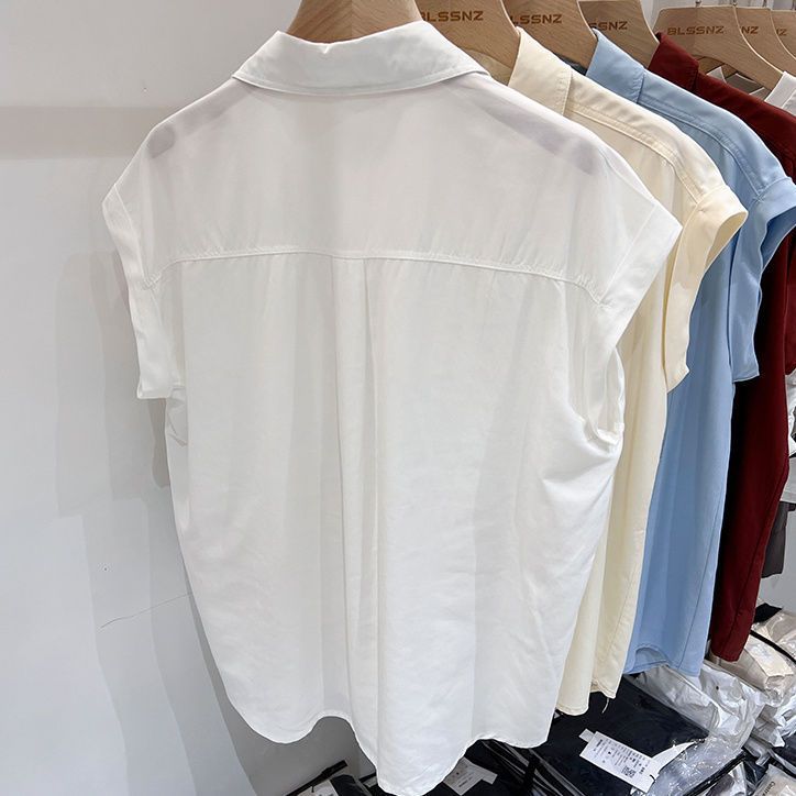 設計感小眾寬鬆顯瘦短袖襯衫