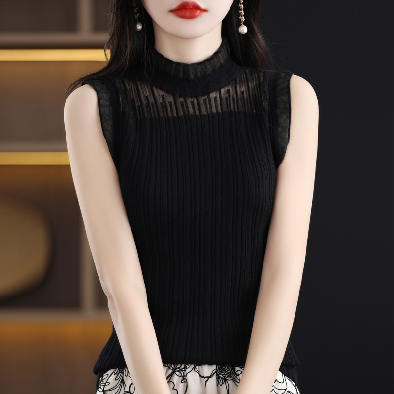 木耳邊蕾絲通勤內搭背心