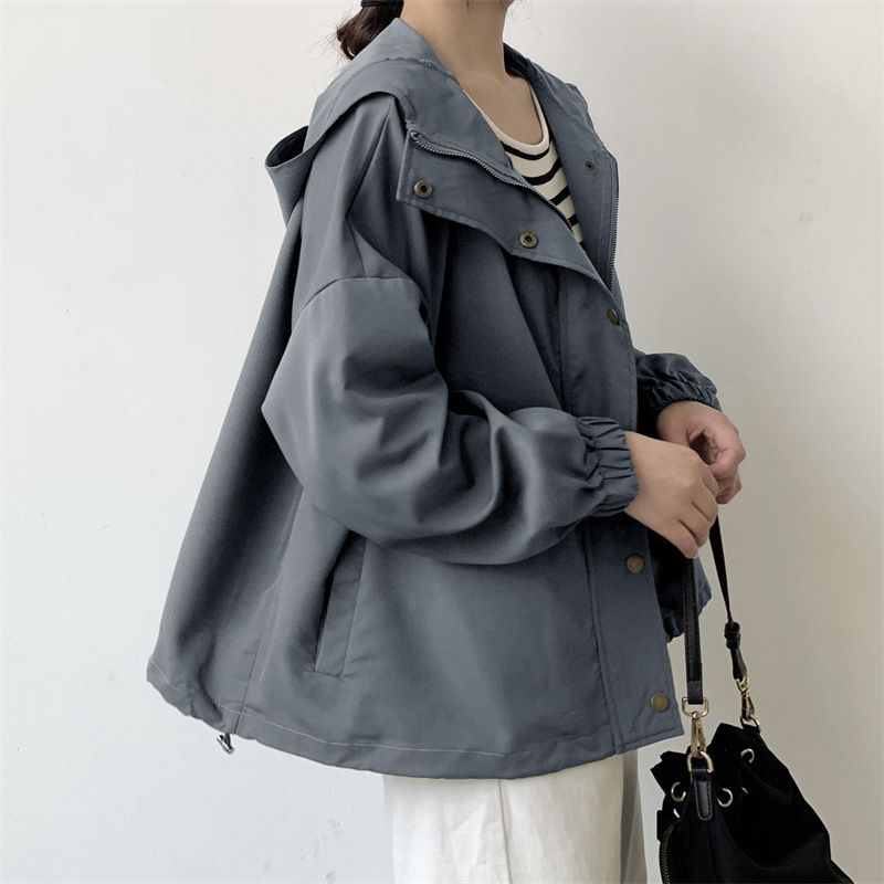日系寬鬆短款外套休閒工裝女裝